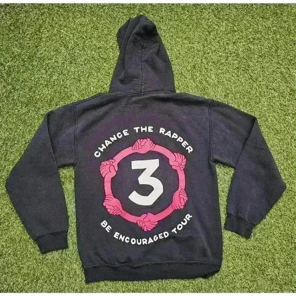 Chance The Rapper Be Encouraged Tour Hoodie Courage Black Pullover Size Small - Picture 1 of 5